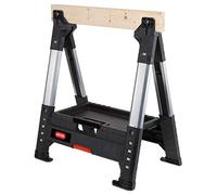 Chevalet de sciage - KETER - ROC Pro Gear - Réglable - Métal et bois - Capacité 1360 kg