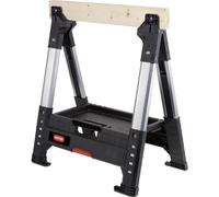 KETER | Tréteau extensible "Llumberjack", Noir, 71 x 6,9 x 82 cm, Plastique