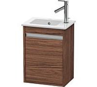 Duravit Ketho Meuble sous-lavabo suspendu 6417L, 1 porte, pivotante à gauche, 400mm, pour ME par Starck 072343, KT6417L2121, Couleur: Noyer Foncé Foncé