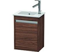 Ketho Duravit vasque KT6417R2121 40x28,5x55cm, suspendu, porte à droite, noyer foncé