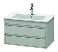Ketho Duravit vasque KT642900707 80 x 47,5 cm, gris béton mat, 2 tiroirs, suspendu