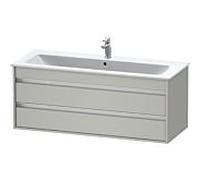 Ketho Duravit vasque KT643100707 120 x 47,5 cm, gris béton mat, 2 tiroirs, suspendu