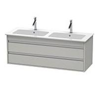 Ketho Duravit vasque KT643200707 127x47,5x48cm, 2 tiroirs, suspendu, gris béton mat