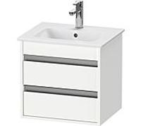 Duravit Ketho bâti-support lavabo suspendu, Compact, 500x480x412 mm, 2 tiroirs, pour ME by Starck 233653, KT644401818, Couleur: Décor blanc mat