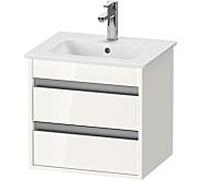 Duravit Ketho bâti-support lavabo suspendu, Compact, 500x480x412 mm, 2 tiroirs, pour ME by Starck 233653, KT644402222, Couleur: Décor blanc brillant