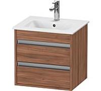 Duravit Ketho bâti-support lavabo suspendu, Compact, 500x480x412 mm, 2 tiroirs, pour ME by Starck 233653, KT644407979, Couleur: Décor noyer naturel