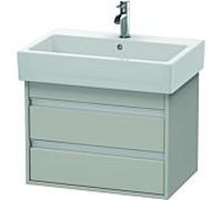 Ketho Duravit vasque KT662400707 65 x 44 cm, gris béton mat, 2 tiroirs, suspendu