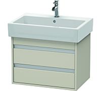 Ketho Duravit vasque KT662409191 65 x 44 cm, Taupe , 2 tiroirs, suspendu
