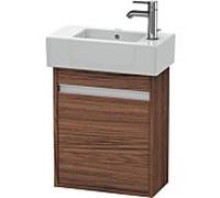 Ketho Duravit vasque KT6629L2121 45x22,5x55cm, suspendu, porte à gauche, noyer foncé