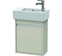 Ketho Duravit vasque KT6629L9191 45x22,5x55cm, suspendu, porte à gauche, Taupe