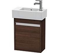 Duravit Ketho Meuble sous-lavabo suspendu 6629, 1 porte en bois, à charniÚres à droite, 450mm, pour Vero, Couleur (avant/corps): Décor marron foncé - KT6629R5353