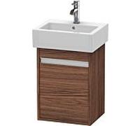 Ketho Duravit vasque KT6630L2121 40x32x55cm, suspendu, porte à gauche, noyer foncé