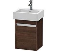 Ketho Duravit vasque KT6630L5353 40x32x55cm, suspendu, porte à gauche, marron foncé