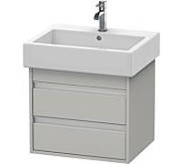 Ketho Duravit vasque KT663600707 55 x 44 cm, gris béton mat, 2 tiroirs, suspendu