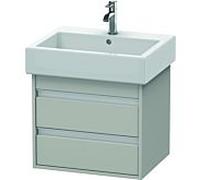 Duravit Bâti-support lavabo Ketho 550×480×440 mm, 2 tiroirs, pour Vero 045460, gris béton mat