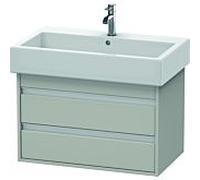 Ketho Duravit vasque KT663700707 75 x 44 cm, gris béton mat, 2 tiroirs, suspendu