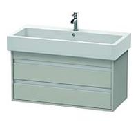 Ketho Duravit vasque KT663800707 95 x 44 cm, gris béton mat, 2 tiroirs, suspendu