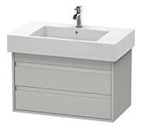 DURAVIT Ketho - Meuble sous lavabo avec 2 tiroirs 800x480x455mm gris béton mat/gris béton mat