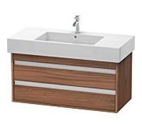 Duravit Ketho Meuble sous-lavabo suspendu 6641, 2 tiroirs, 1000mm, pour Vero, Couleur (avant/corps): DÃ©cor noyer naturel - KT664107979