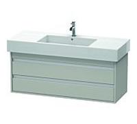 Ketho Duravit vasque KT664200707 120 x 45,5 cm, gris béton mat, 2 tiroirs, suspendu