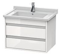 Duravit Meuble sous-vasque Ketho KT664302222 2 tiroirs Blanc brillant 650×480×455 mm