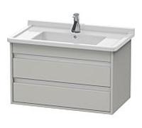 Ketho Duravit vasque KT664400707 80 x 45,5 cm, gris béton mat, 2 tiroirs, suspendu