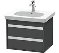 Ketho Duravit vasque KT665004949 60 x 45,5 cm, graphite mat, 2 tiroirs, suspendu