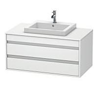 Ketho Duravit vasque KT675501818 100 x 55 cm, blanc mat, pour vasque centrale à encastrer, 2 tiroirs