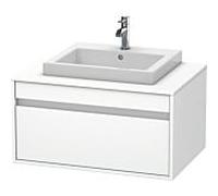 Ketho Duravit vasque KT679401818 80 x 55 cm, blanc mat, pour vasque à encastrer au centre, 2000 , suspendu