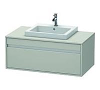 Ketho Duravit vasque KT679500707 100 x 55 cm, gris béton mat, pour vasque à encastrer au centre, 2000 , suspendu