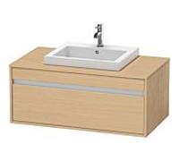 Ketho Duravit vasque KT679503030 100 x 55 cm, chêne naturel, pour 2000 centrale à encastrer, coulissant match2, suspendu