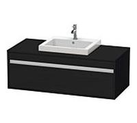 Ketho Duravit vasque KT679601616 120 x 55 cm, chêne noir, pour 2000 centrale à encastrer, coulissant match2, suspendu