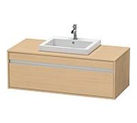 Ketho Duravit vasque KT679603030 120 x 55 cm, chêne naturel, pour 2000 centrale à encastrer, coulissant match2, suspendu