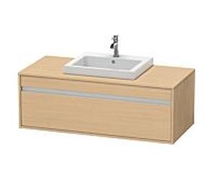 Ketho Duravit vasque KT679603030 120 x 55 cm, chêne naturel, pour 2000 centrale à encastrer, coulissant match2, suspendu