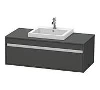 Ketho Duravit vasque KT679604949 120 x 55 cm, graphite mat, pour vasque à encastrer au centre, 2000 , suspendu