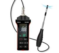 Kethvoz HVAC Anémomètre numérique à fil chauffant, mesure de la vitesse du vent CFM/CMM, débit du vent 0-999900 ft3/min, température d'humidité KE-5000Y