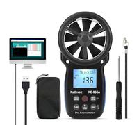 Kethvoz VMC Anémomètre Portable avec Thermomètre pour Mesure la vent vitesse debit d air VMC, Humidité, Température pour Système de collecte de poussière CVC, KE-866A