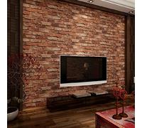 KeTian Papier peint Texturé Effet mur de brique en PVC motif 3D pour salon salles TV hôtels 0,53 x 10 m = 5,3 m²