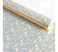 KeTian Rouleau de Papier Peint Épais Fond Mosaïque Feuille d’Or Moderne Luxe Plafond d’Hôtel/Décoratif/Barre de Rouleau de Papier Peint, PVC, Doré pâle, 0.53m (1.73' W) x 10m(32.8'L)=5.3m2 (57 sq.ft)
