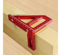KETIPED Règle de mesure multi-angles 3D, rapporteur carré en alliage d'aluminium 45/90 degrés, règle de ligne de dessin, règle triangulaire à onglet, outil de mesure de haute précision pour ingénieur,