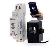 KETLER - KE6309W : Compteur électrique modulaire - Monophasé 63 A par TC - WIFI - Mesure directe - Compatible SMART LIFE et TUYA