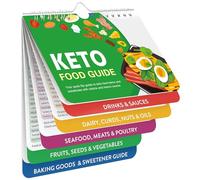 Keto Cheat Sheet Aimants Guide de cuisson - Ensemble de feuilles de triche magnétique Keto Tableau de temps de cuisson - Tableau magnétique pour la planification de la liste des aliments cétogènes,