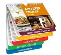 Keto Cheat Sheet Magnet Booklet - Guide de régime cétogène pour débutants avec tableau de cuisson pour friteuse à air, outil de planification des repas à faible teneur en glucides pour perdre du poids
