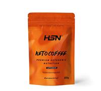 Keto Coffee by HSN | Café instantané + Café anhydre naturel + Huile de noix de coco MCT + Inuline | Vegan, sans gluten, sans lactose | Arôme naturel, en poudre, 150 grammes