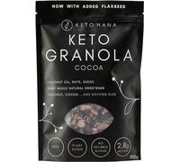 Keto Hana Cacao cétogène granola régime cétogène végétalien, sans céréales, sans produits laitiers, à base de plantes, sans sucres raffinés, sans gluten, 2,2 g de glucides nets de céréales pour