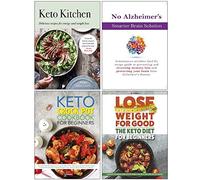 Keto Kitchen, No Alzheimer's Smarter Brain Keto Solution, The Keto Crock Pot Cookbook For Beginners, The Keto Diet for Beginners 4 Books Collection Set