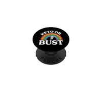 Ketogenic Diet Keto Or Bust Western Cow Skull Retro PopSockets PopGrip Adhésif