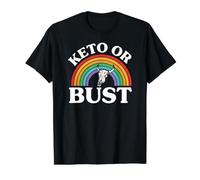 Ketogenic Diet Keto Or Bust Western Cow Skull Retro T-Shirt Graphique avec Valeur