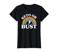 Ketogenic Diet Keto Or Bust Western Cow Skull Retro T-Shirt Graphique avec Valeur