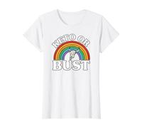 Ketogenic Diet Keto Or Bust Western Cow Skull Retro T-Shirt Graphique avec Valeur, Femme, Blanc, L
